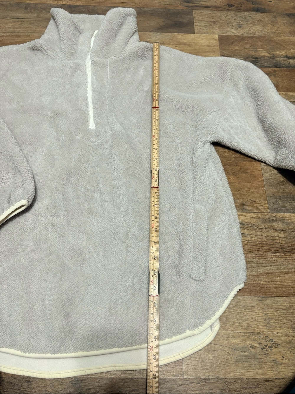 Express Plush Half-Zip Turtleneck Sweater - Light Grey - Picture 3 of 8